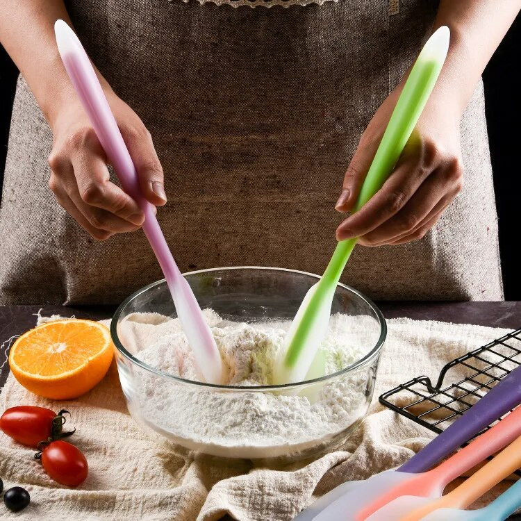 28 cm didelė silikoninė mentele permatoma nelipni torto kreminė sviesto mentelė šokoladinis tepalas karščiui atsparus tešlos kepimo įrankis