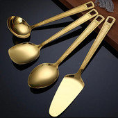 Roostevabast terasest kullast toiduvalmistamiseks mõeldud kööginõud Õõnes labidas Spaatel suur salati lusikas, kahvel, segamine, serveerimine kööginõud