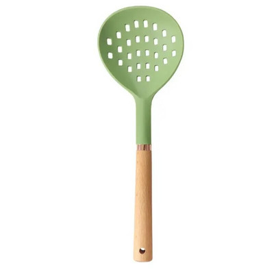 Silikoonist kööginõud Mittenakkuvad kööginõud köögiriistade komplekt Spaatliga Labidas Munapeksjad Puidust käepidemega köögitööriistad