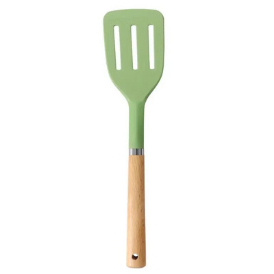 Silikoonist kööginõud Mittenakkuvad kööginõud köögiriistade komplekt Spaatliga Labidas Munapeksjad Puidust käepidemega köögitööriistad