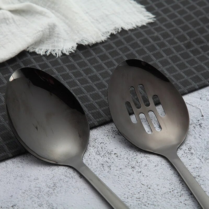 1 tk mustad kööginõud toiduvalmistamislusika kühvlikomplekt Continental Home Kitchen suur spaatliga kurn lusikas Whitefly kööginõude komplekt