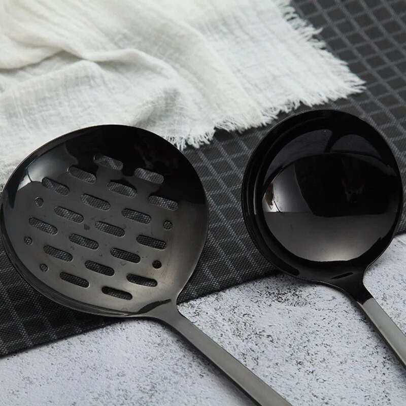 1 tk mustad kööginõud toiduvalmistamislusika kühvlikomplekt Continental Home Kitchen suur spaatliga kurn lusikas Whitefly kööginõude komplekt