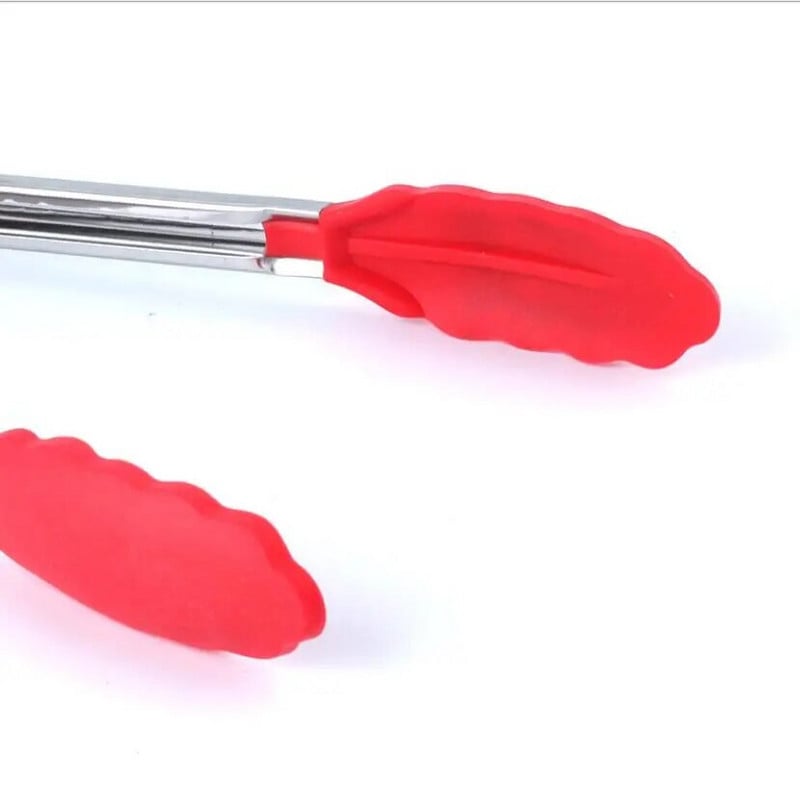 Silikoonist toidutangid roostevabast terasest köögitangid silikoonist libisemiskindlad toiduvalmistamisklambrid BBQ salatitööriistad grill-köögitarvikud