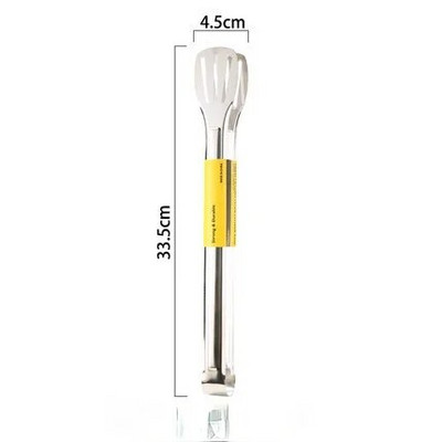 Hvataljka za hranu od nehrđajućeg čelika Kuhinjski pribor Buffet Alat za kuhanje Anti-Heat Stezaljka za kruh Stezaljka za pecivo za deserte, salate, roštilj