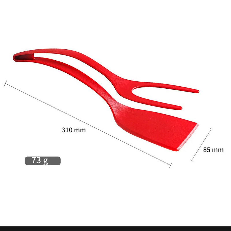 Daugiafunkcinės 2 viename mentelės žnyplės virtuvės kiaušinių kepsniams skrudintai kumpiui keptos žnyplės Nelipnios žnyplės Nauji virtuvės priedai