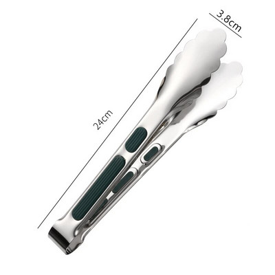 Libisemisvastased roostevabast terasest köögitoidutangid grill-liha-leiva serveerimisklamber Grill-puhvetklamber Toiduvalmistamise tarvikud 7/9/12 tolli