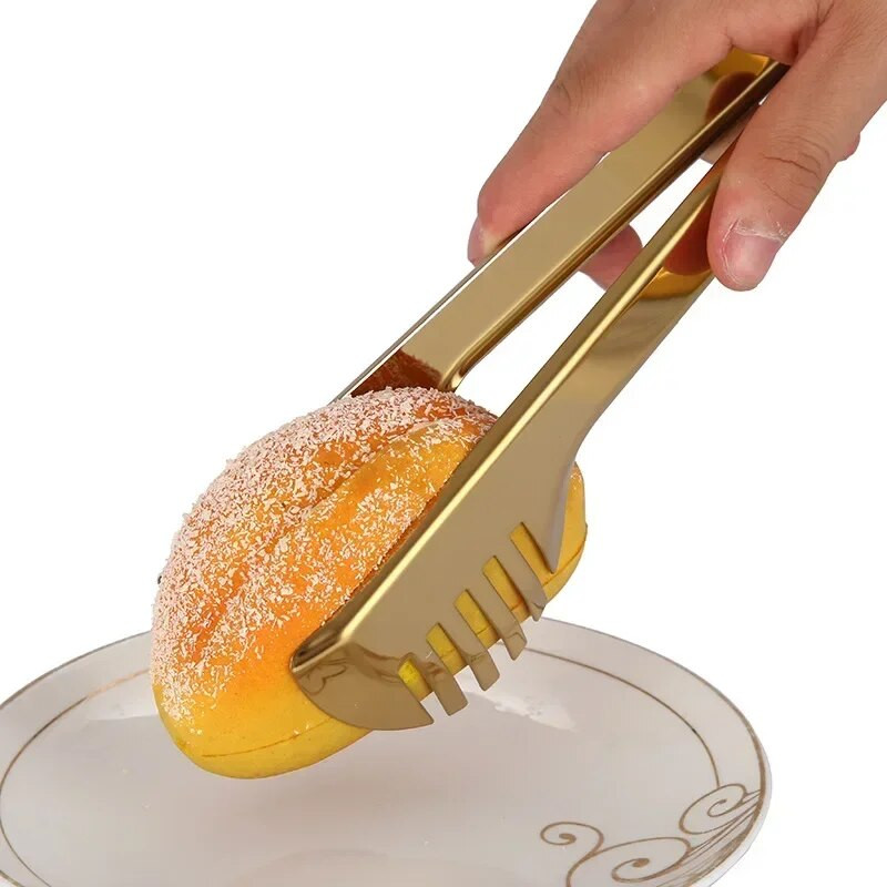 Roostevabast terasest kullast köögi BBQ tangid Mitmes stiilis koogiklambrid Toit praadklambrid Kööginõud Aksessuaarid Kodused toiduvalmistamisnõud