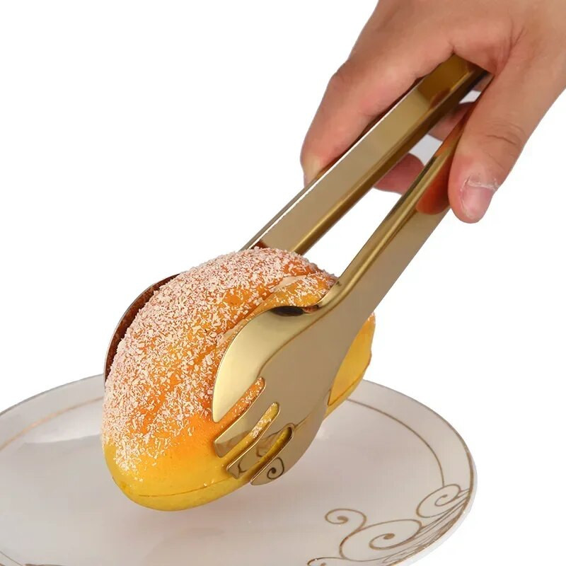 Roostevabast terasest kullast köögi BBQ tangid Mitmes stiilis koogiklambrid Toit praadklambrid Kööginõud Aksessuaarid Kodused toiduvalmistamisnõud