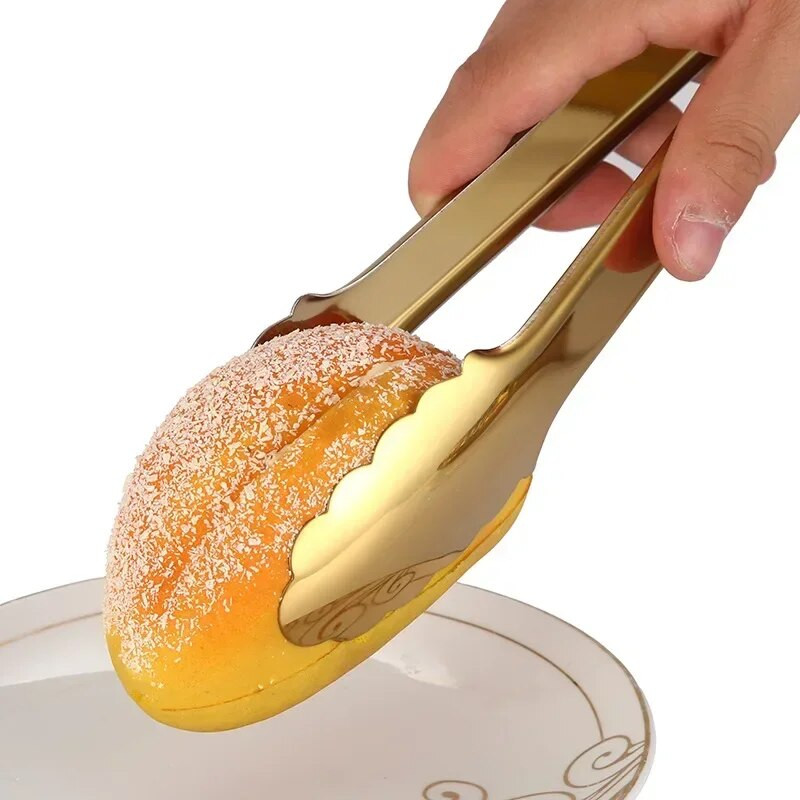 Roostevabast terasest kullast köögi BBQ tangid Mitmes stiilis koogiklambrid Toit praadklambrid Kööginõud Aksessuaarid Kodused toiduvalmistamisnõud