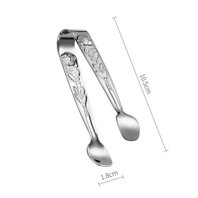 304 nerūdijančio plieno ledo kubelių spaustukai apvali galvutė Cukrus maistas BBQ konditerijos žnyplės Virtuvė Maisto gaminimas Serviravimo spaustukas Barinių reikmenys