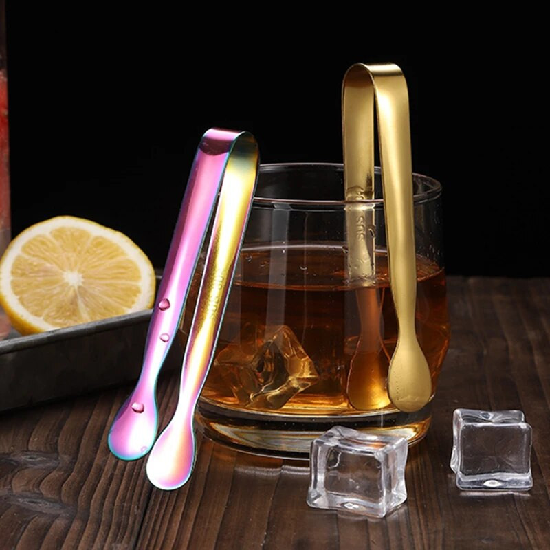 304 nerūdijančio plieno ledo kubelių spaustukai apvali galvutė Cukrus maistas BBQ konditerijos žnyplės Virtuvė Maisto gaminimas Serviravimo spaustukas Barinių reikmenys