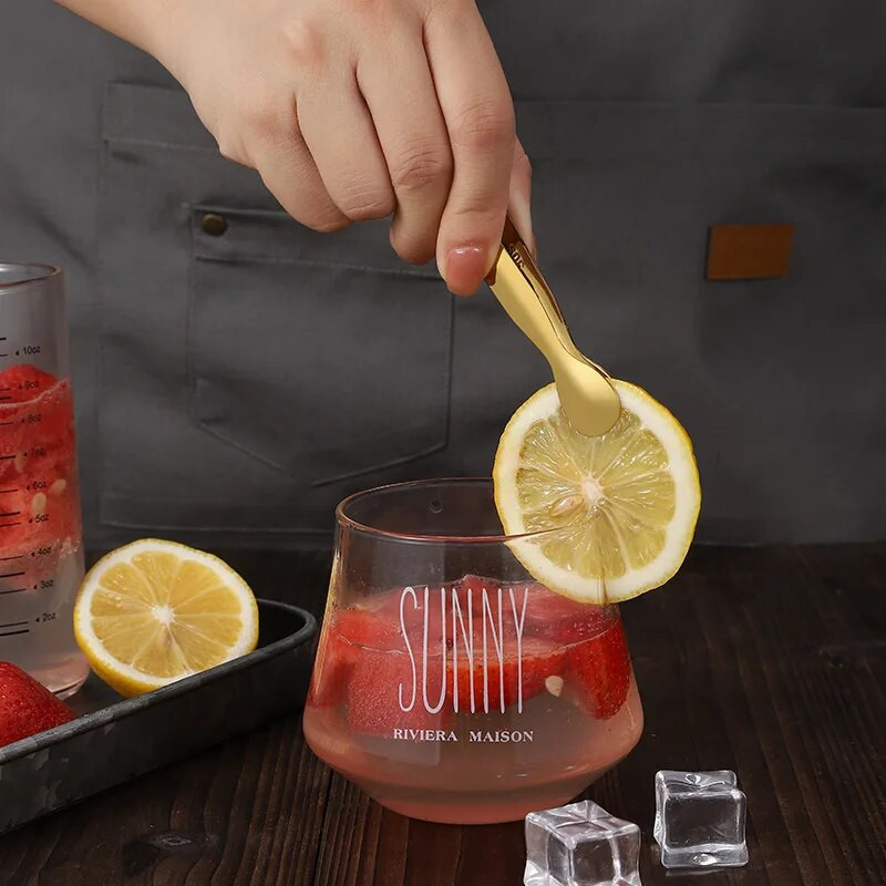 304 nerūdijančio plieno ledo kubelių spaustukai apvali galvutė Cukrus maistas BBQ konditerijos žnyplės Virtuvė Maisto gaminimas Serviravimo spaustukas Barinių reikmenys