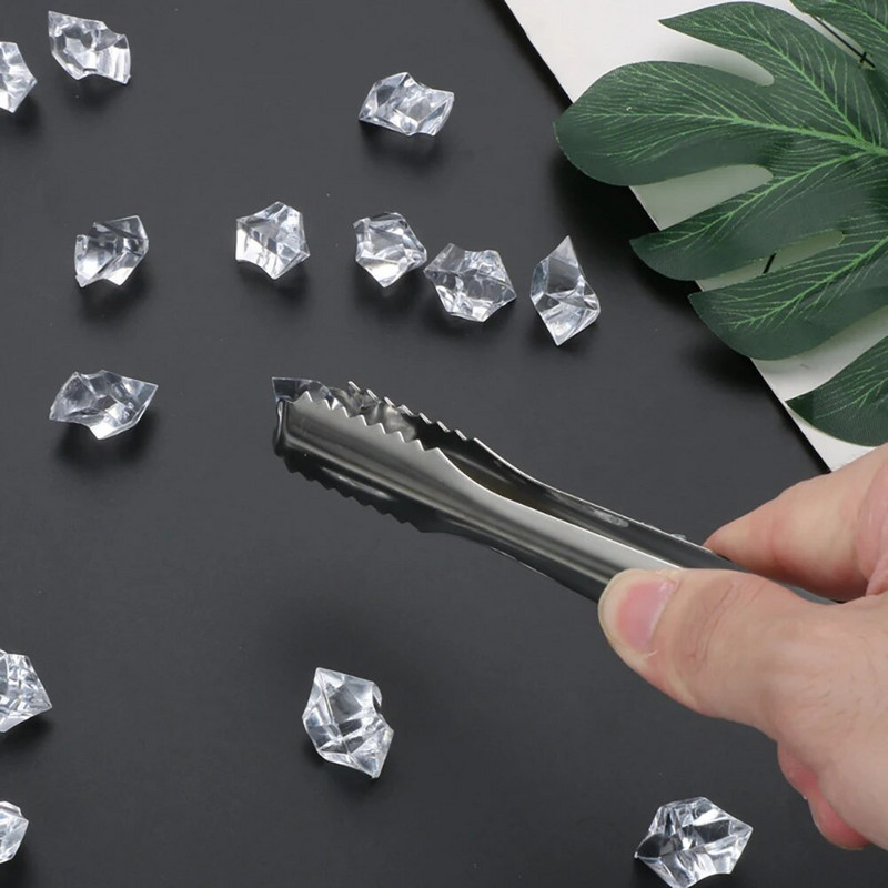 1vnt. Virtuvės įrankis, nerūdijančio plieno žnyplės, skirtos kepsninei vakarėliui, kepsninės spaustukas, duona, maistas, ledo spaustukas, ledo žnyplė, kepimo reikmenys