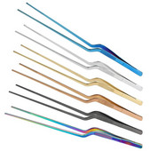 Värvilised 6/8/12-tollised köögitangid, roostevabast terasest kulinaarsed täppispintsetid BBQ-tangid – toidu kujundamine küpsetamiseks