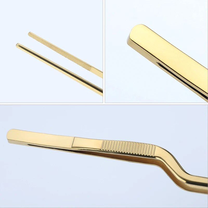 Värvilised 6/8/12-tollised köögitangid, roostevabast terasest kulinaarsed täppispintsetid BBQ-tangid – toidu kujundamine küpsetamiseks