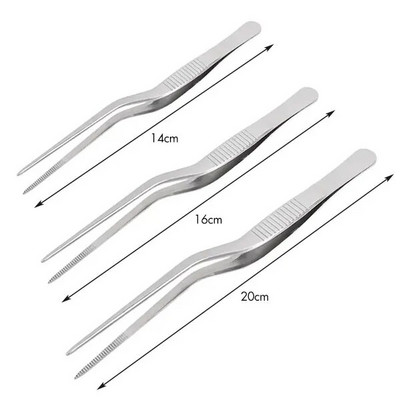 3/1 vnt. kepimo žnyplės, virtuvės reikmenys, nerūdijančio plieno kulinariniai tikslūs pincetai kepsninės žnyplės – maisto formavimo kepimo dekoras