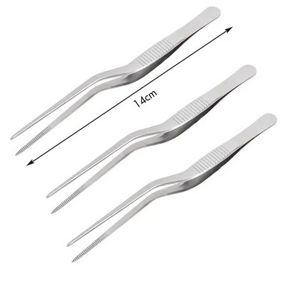 3/1 vnt. kepimo žnyplės, virtuvės reikmenys, nerūdijančio plieno kulinariniai tikslūs pincetai kepsninės žnyplės – maisto formavimo kepimo dekoras