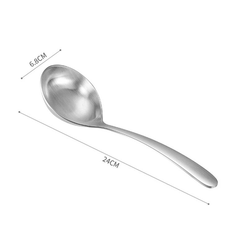 304 Nerūdijančio plieno didelis rameno sriubos kaušelis ilga rankena šaukštas valgomasis šaukštas virtuvės stalo reikmenys maisto ruošimo reikmenys