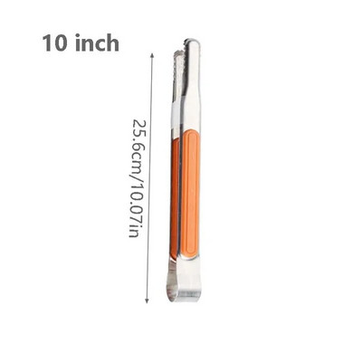 Roostevabast terasest toiduklamber Silikoonist libisemiskindel käepidemega grilltangid pihvleivaküpsetustööriist Kaasaskantavad salati kööginõud