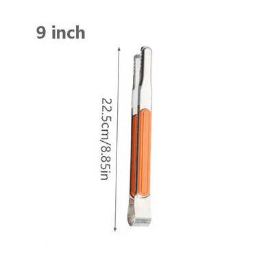 Roostevabast terasest toiduklamber Silikoonist libisemiskindel käepidemega grilltangid pihvleivaküpsetustööriist Kaasaskantavad salati kööginõud