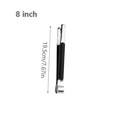 Roostevabast terasest toiduklamber Silikoonist libisemiskindel käepidemega grilltangid pihvleivaküpsetustööriist Kaasaskantavad salati kööginõud