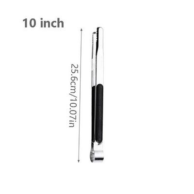 Roostevabast terasest toiduklamber Silikoonist libisemiskindel käepidemega grilltangid pihvleivaküpsetustööriist Kaasaskantavad salati kööginõud