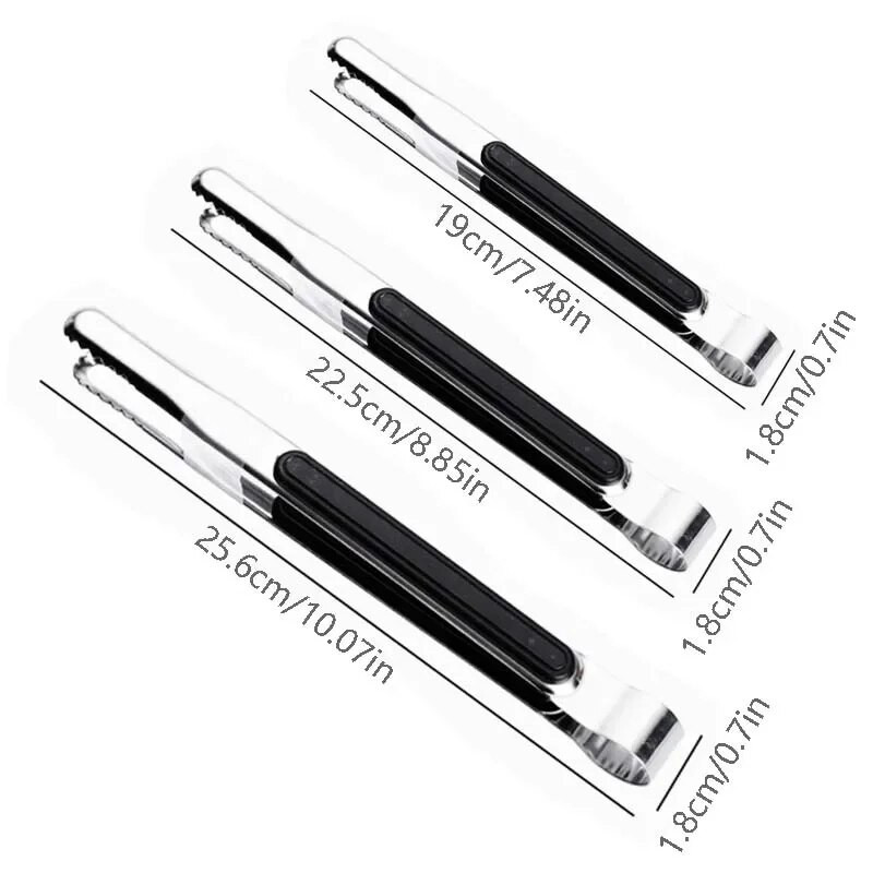 Roostevabast terasest toiduklamber Silikoonist libisemiskindel käepidemega grilltangid pihvleivaküpsetustööriist Kaasaskantavad salati kööginõud