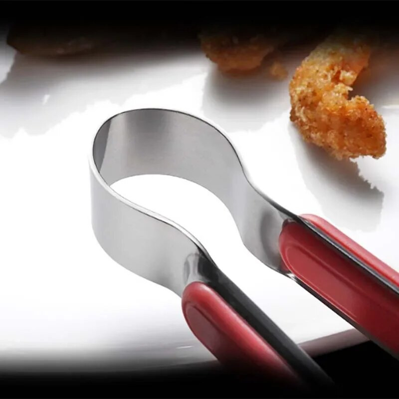 Roostevabast terasest toiduklamber Silikoonist libisemiskindel käepidemega grilltangid pihvleivaküpsetustööriist Kaasaskantavad salati kööginõud