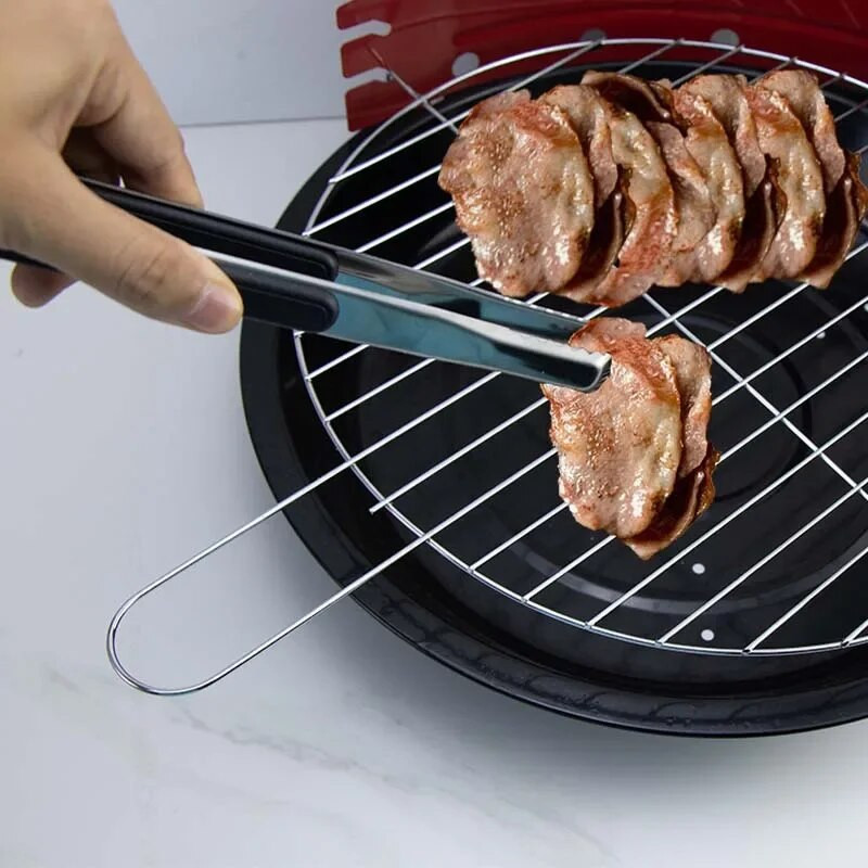 Roostevabast terasest toiduklamber Silikoonist libisemiskindel käepidemega grilltangid pihvleivaküpsetustööriist Kaasaskantavad salati kööginõud