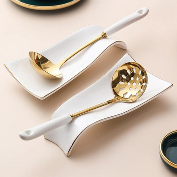 Σκανδιναβικό χρυσό από ανοξείδωτο ατσάλι θήκη για chopsticks κουταλιών Κεραμικό τρυπητό κουταλιού Θήκη για σκεύη κουζίνας Θήκη για οικιακά σκεύη