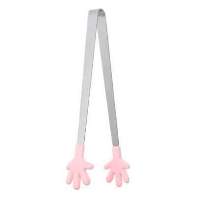 Kūrybingos silikoninės nerūdijančio plieno mini užkandžių žnyplės, neslystančios rankenos BBQ duona, ledo kubelio segtukas virtuvės priedai