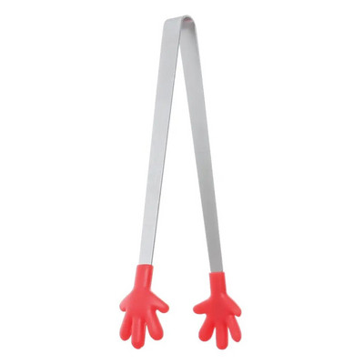 Kūrybingos silikoninės nerūdijančio plieno mini užkandžių žnyplės, neslystančios rankenos BBQ duona, ledo kubelio segtukas virtuvės priedai