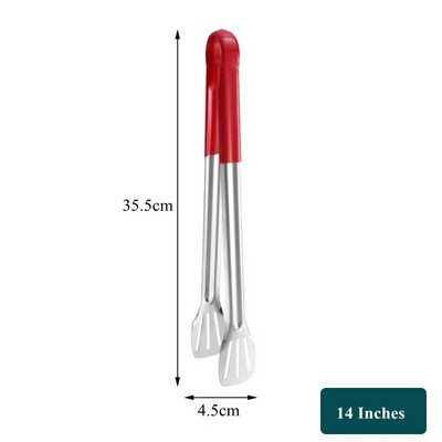 9/12/14 inča Kuhinjske hvataljke za roštilj od nehrđajućeg čelika Ručka protiv opekotina Buffet Steak Steak za roštilj Stezaljka za kruh Pribor za kuhanje