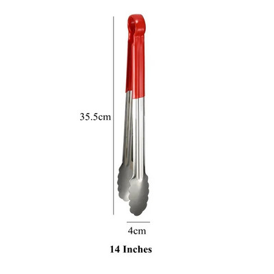 9/12/14 inča Kuhinjske hvataljke za roštilj od nehrđajućeg čelika Ručka protiv opekotina Buffet Steak Steak za roštilj Stezaljka za kruh Pribor za kuhanje