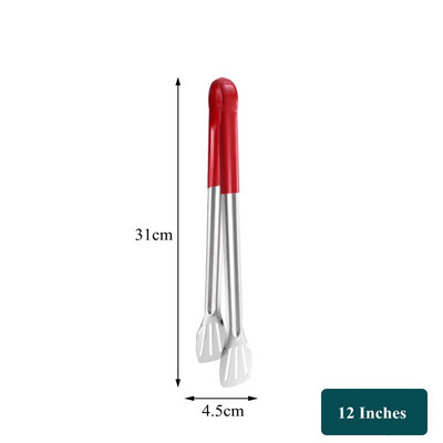 9/12/14 inča Kuhinjske hvataljke za roštilj od nehrđajućeg čelika Ručka protiv opekotina Buffet Steak Steak za roštilj Stezaljka za kruh Pribor za kuhanje