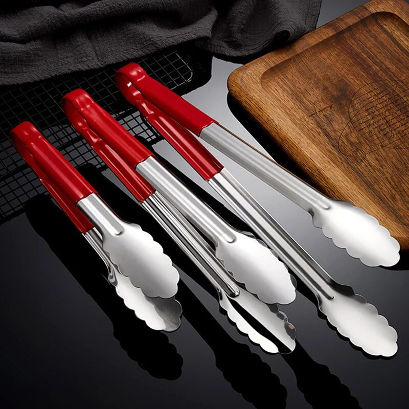 9/12/14 inča Kuhinjske hvataljke za roštilj od nehrđajućeg čelika Ručka protiv opekotina Buffet Steak Steak za roštilj Stezaljka za kruh Pribor za kuhanje