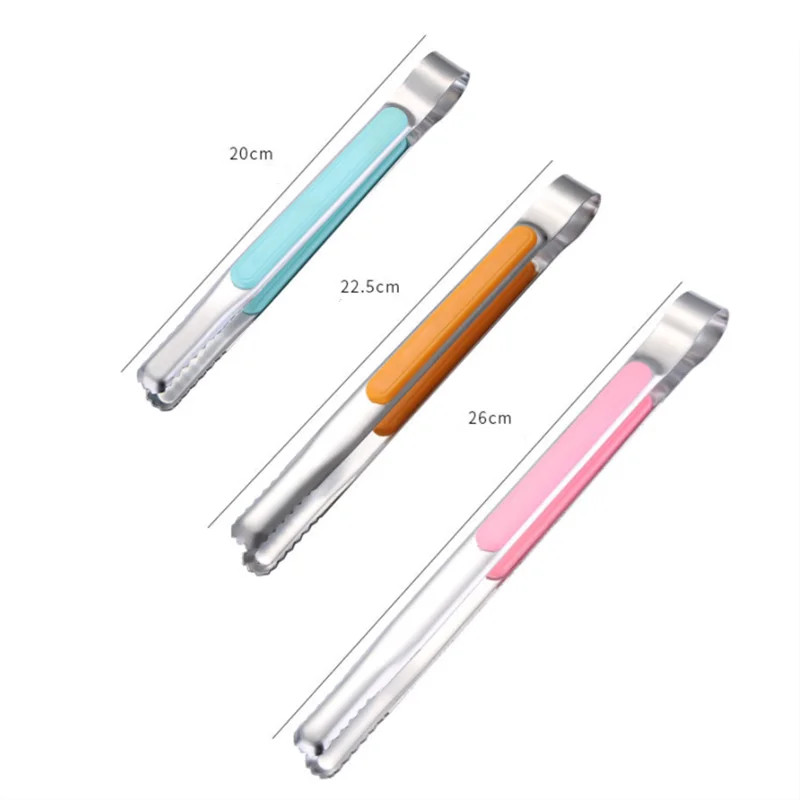 Roostevabast terasest BBQ-toidutangid, paksendatud puhvetklamber, leivapraad, serveerimisklamber Koduköök toiduvalmistamisnõud