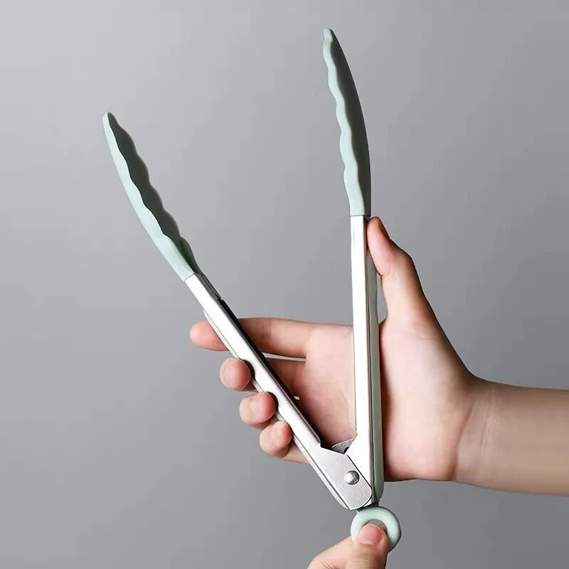 9-tolline kuumuskindel toidutank, libisemisvastane silikoonist grilltang salatileiva serveerimistank grillklambri klamber Köögitarvikud