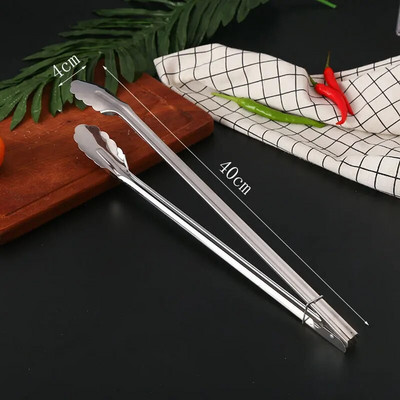 5 dydžio 304 nerūdijančio plieno maisto žnyplės kepsnys kepsnys duonos spaustukai daržovės vaisiai salotos bufeto spaustukas virtuvės priedai