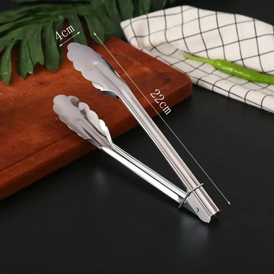 5 dydžio 304 nerūdijančio plieno maisto žnyplės kepsnys kepsnys duonos spaustukai daržovės vaisiai salotos bufeto spaustukas virtuvės priedai