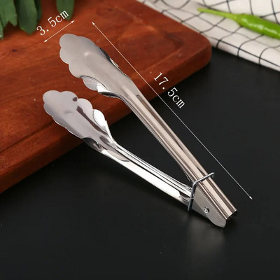 5 dydžio 304 nerūdijančio plieno maisto žnyplės kepsnys kepsnys duonos spaustukai daržovės vaisiai salotos bufeto spaustukas virtuvės priedai