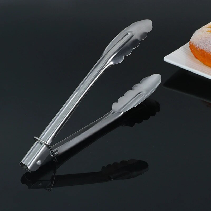 5 dydžio 304 nerūdijančio plieno maisto žnyplės kepsnys kepsnys duonos spaustukai daržovės vaisiai salotos bufeto spaustukas virtuvės priedai