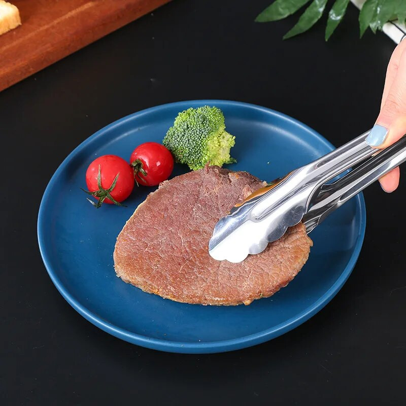 5 dydžio 304 nerūdijančio plieno maisto žnyplės kepsnys kepsnys duonos spaustukai daržovės vaisiai salotos bufeto spaustukas virtuvės priedai