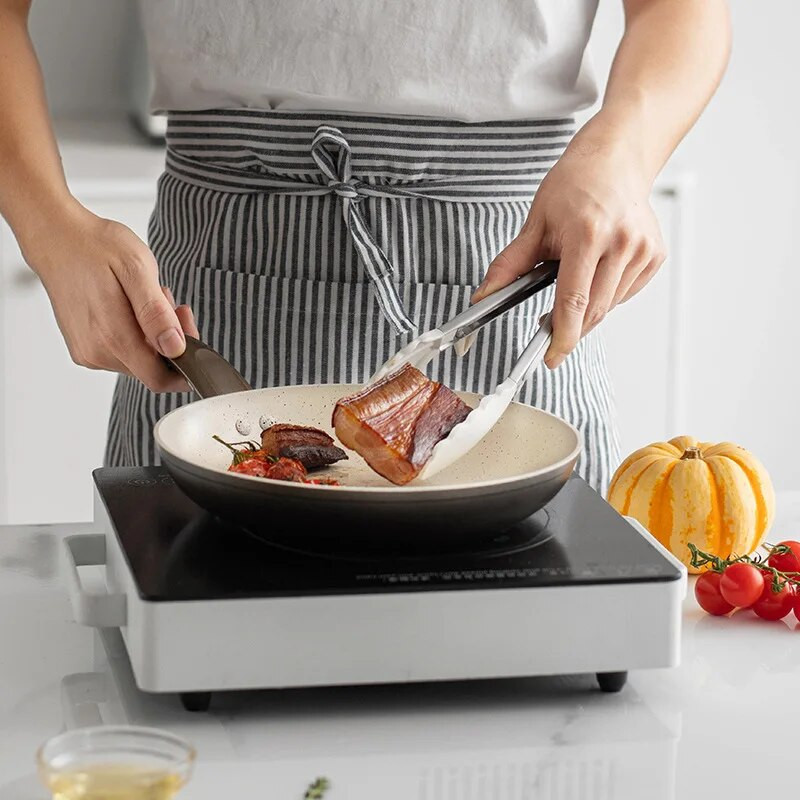 Stezaljka za hranu za roštilj Neklizajuća kopča za roštilj od nehrđajućeg čelika Silikonska hvataljka za roštilj na visokim temperaturama Blagovaonica Kuhinjski dodaci