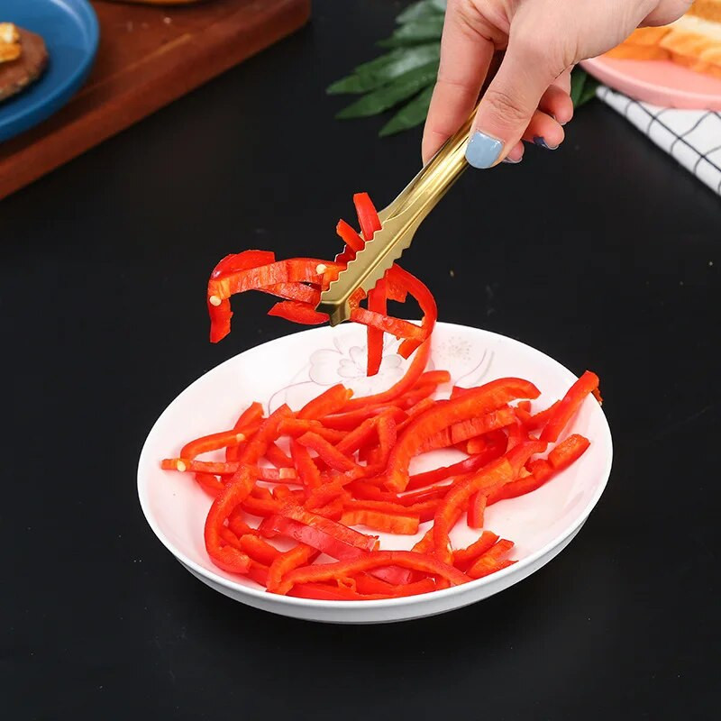 Dropshipping roostevabast terasest mittenakkuvad BBQ tangid Nutikad kondiitritooted grill Liha köögiklambrid tarvikud küpsetusklamber Kuld/hõbe