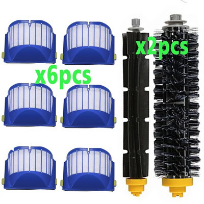Ανταλλακτικό κιτ για iRobot Roomba 600 Series 610 620 625 630 650 660 Vacuum Beater Bristle Brush+Aero Vac Filter+side brush