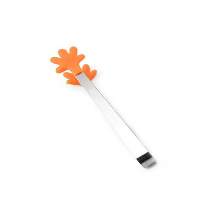 Uus kaasaskantav loominguline väike peopesa silikoonklamber libisemisvastane roostevabast terasest minikööginõud BBQ Clip köögitööriista tangid