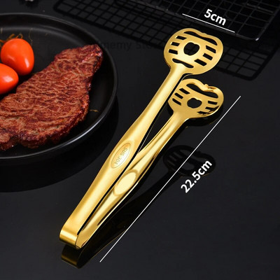 Roostevabast terasest kullast hõbedast toidutangid kassipalli liblika kujuga köök BBQ klambriga kooki leiva steiki puhvetklambriga toiduvalmistamisnõud