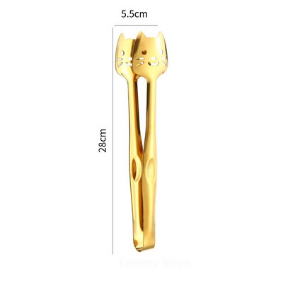 Roostevabast terasest kullast hõbedast toidutangid kassipalli liblika kujuga köök BBQ klambriga kooki leiva steiki puhvetklambriga toiduvalmistamisnõud