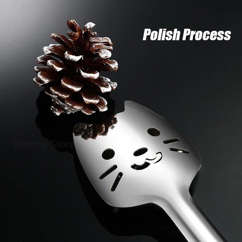 Roostevabast terasest kullast hõbedast toidutangid kassipalli liblika kujuga köök BBQ klambriga kooki leiva steiki puhvetklambriga toiduvalmistamisnõud